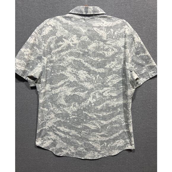 Lululemon Airing Easy Camp Collar Short Sleeve Shirt White Graphite Grey Fits L - Picture 4 of 9